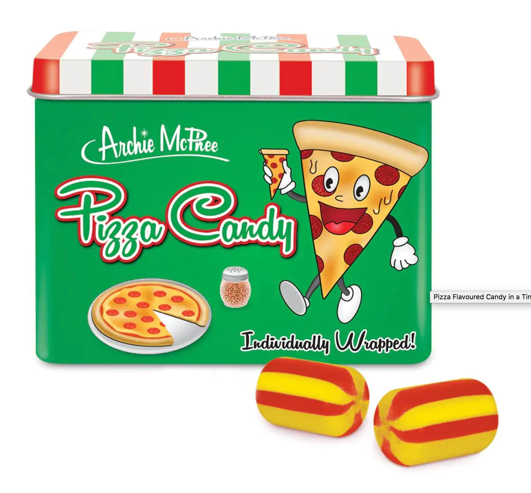 Pizza Flavoured Candy in a Tin - Loaded Magazine