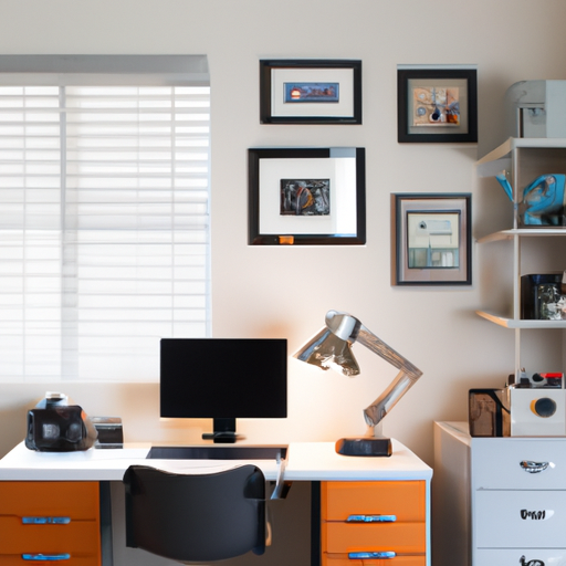 Neat home office with clever storage options