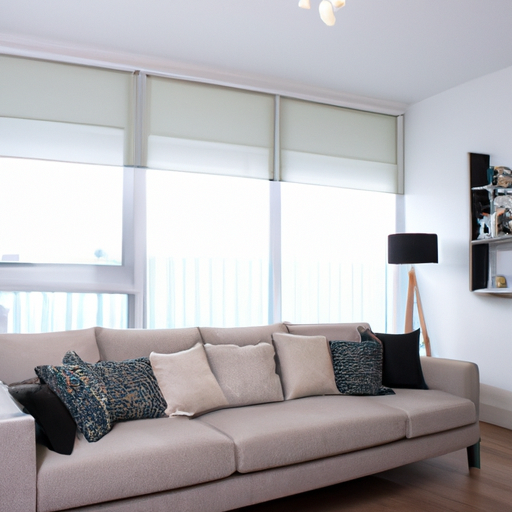 Minimalist living room with natural light